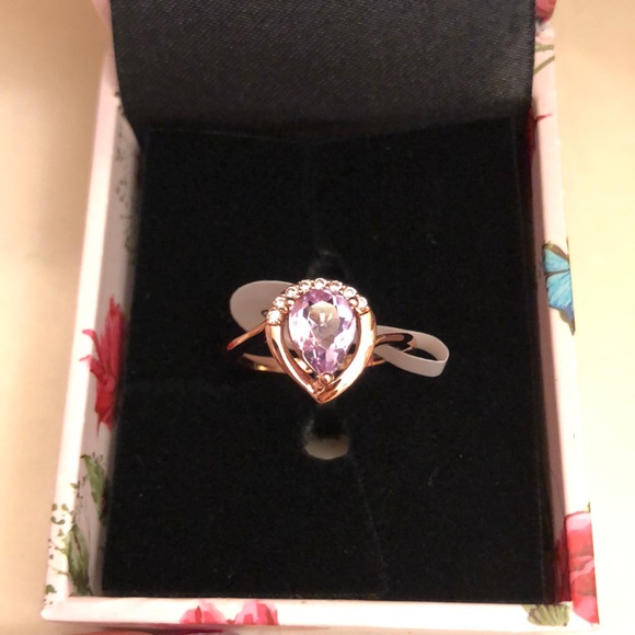 Peermont Jewelry Rose Gold Pear Shaped Ring - Picture 2 of 5